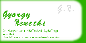 gyorgy nemethi business card